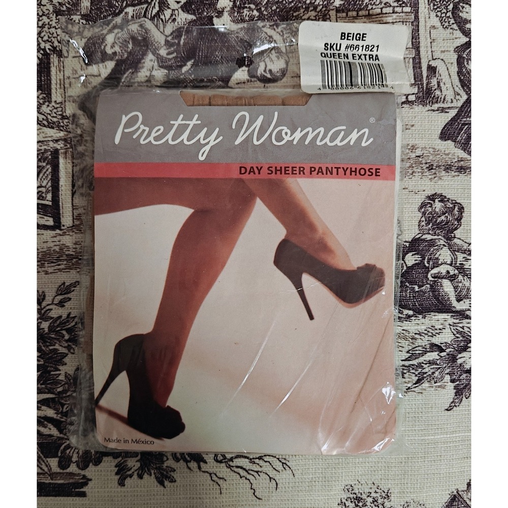 Pretty Woman Women's Nude/Tan Panty Hose Queen Extra NWT